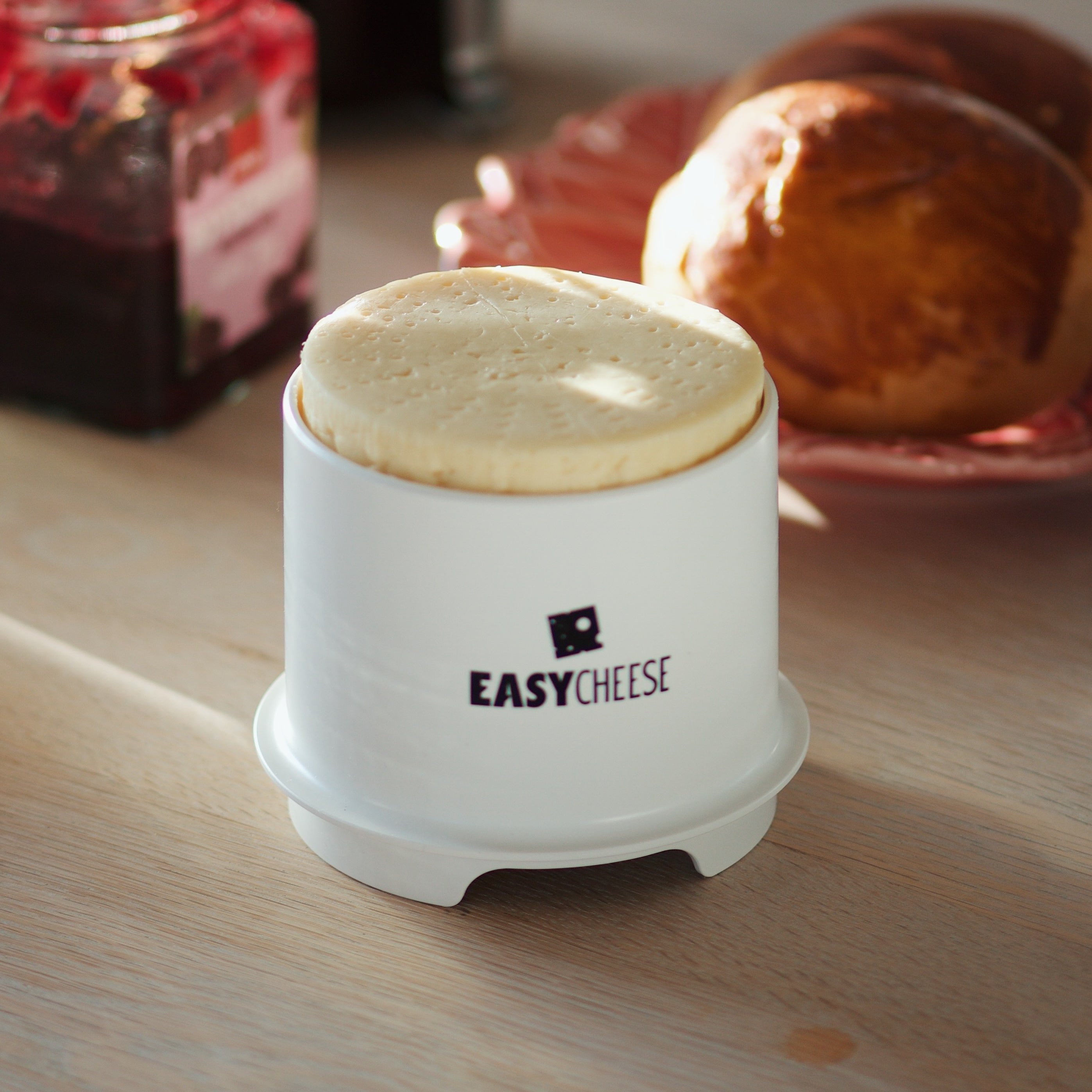 EasyCheese® Osteklokke Rund - Hvit