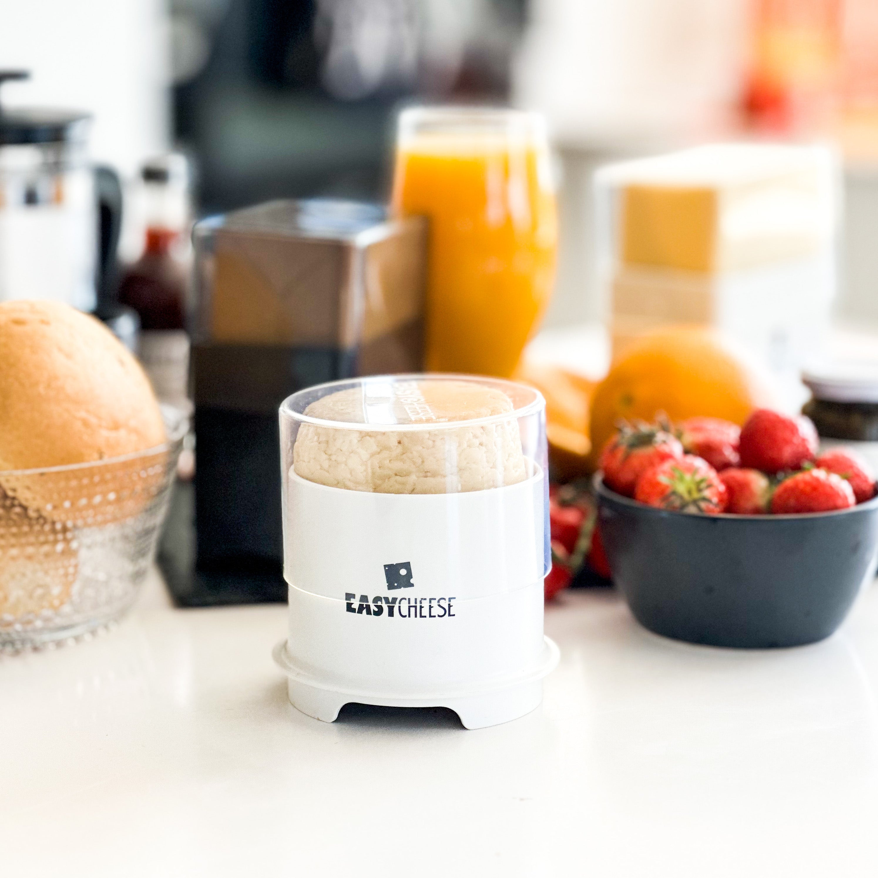 EasyCheese® Osteklokke Rund - Hvit